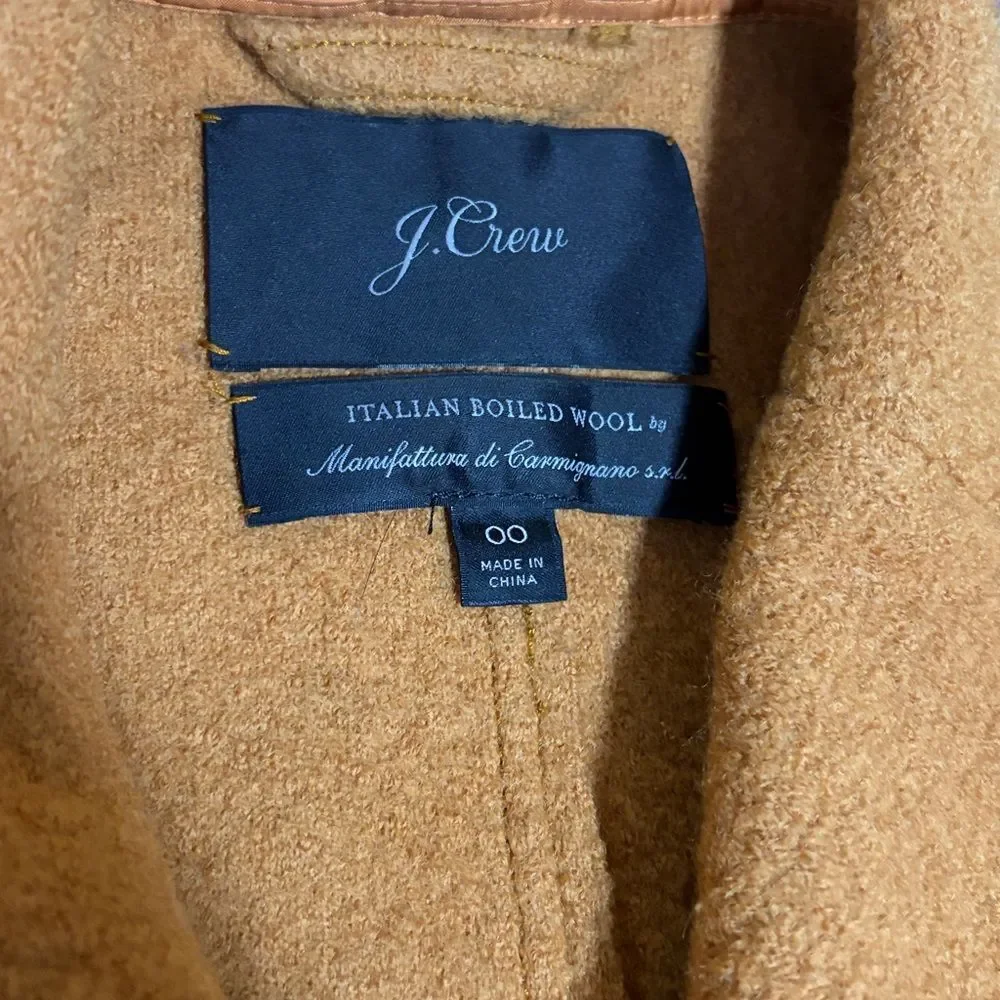 J.Crew Daphne Italian Boiled Wool Coat